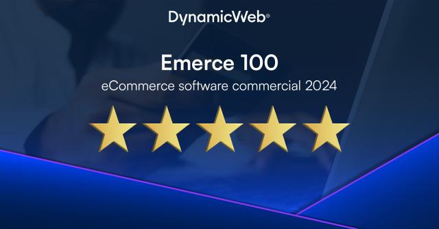 DynamicWeb bekroond met 5 sterren in de Emerce 100 lijst van beste eCommerce bedrijven 2024